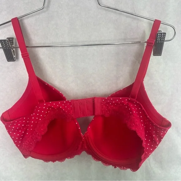 5/$25 Adore Me Bra 34D polka dot pink - Picture 2 of 4